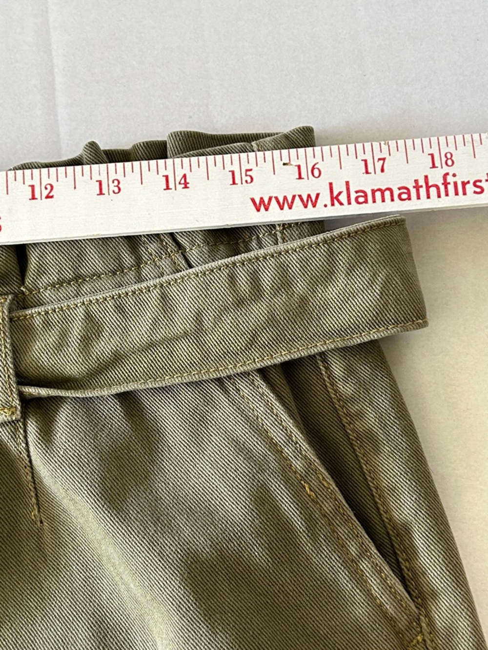 FREE PEOPLE WOMENS CINDY UTILITY OLIVE GREEN HIGH-RISE BUTTON FLY SHORTS SIZE 8 - Picture 8 of 10